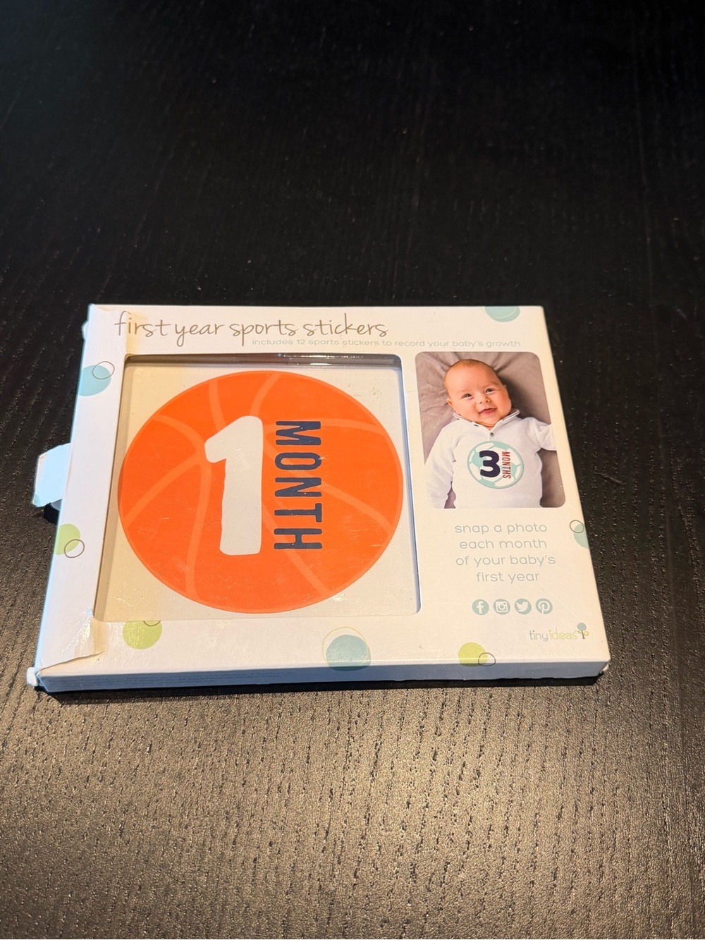 ❤️ 2 for $10 ❤️ First Year Sports Stickers - Orange 1 Month Milestone